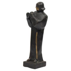 The Preacher Bronze Sculpture by Newel with Ebonized Patina