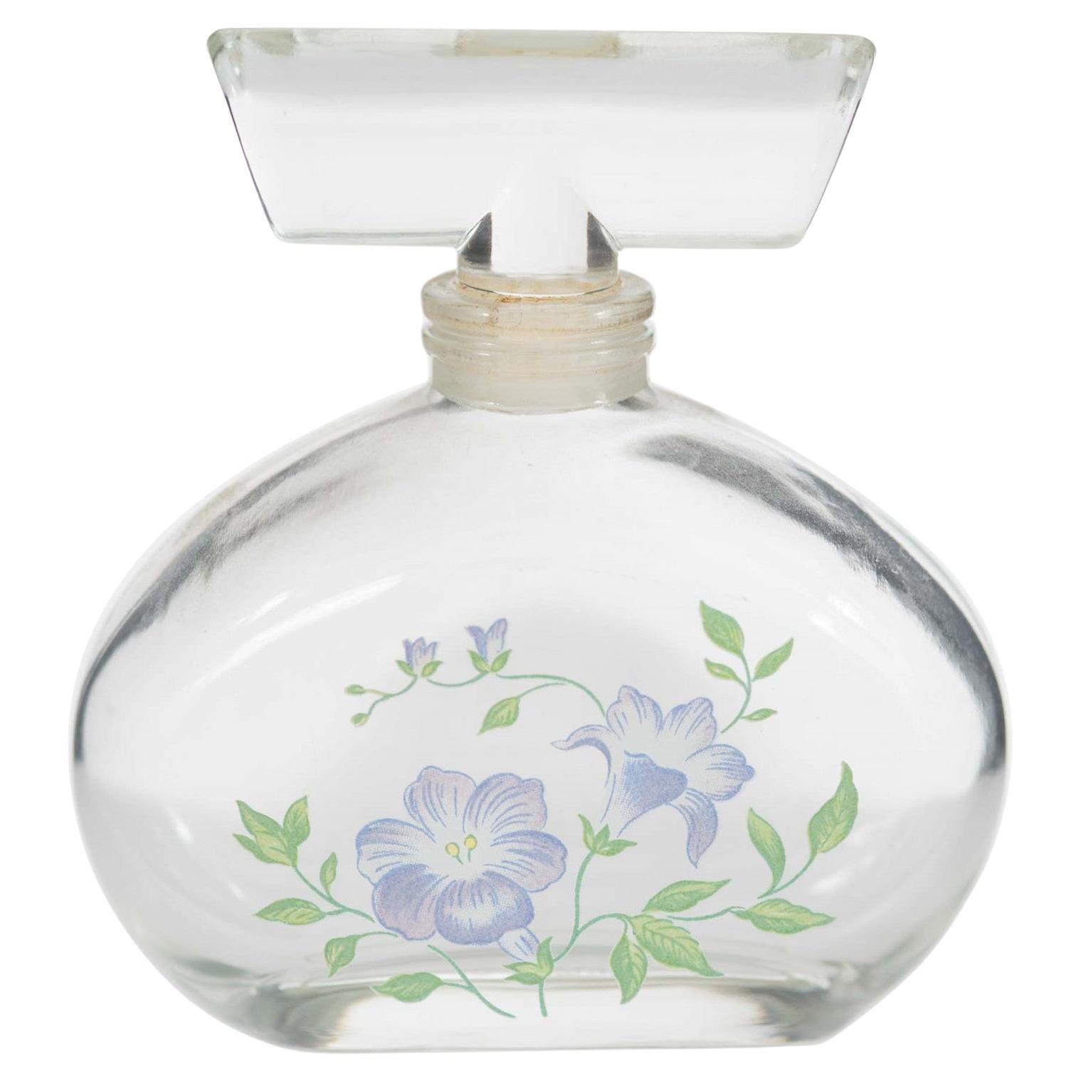 Flora Danica Perfume Bottle by Swank & Royal Copenhagen, Modern Glass For Sale