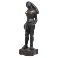 The Wait Bronze Figural Sculpture by Newel, Modern Brutalist Design