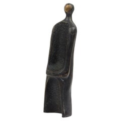 "The Pillar" Limited Edition Bronze Brutalist Contemporary Figural Sculpture