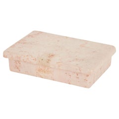 Rechteckige rosa Marmorbox