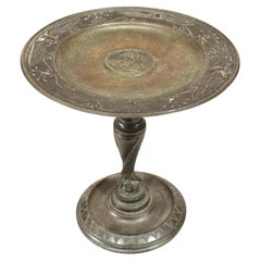 19th Century Italian Neo-Classical Bronze Pedestal Stand with Figure