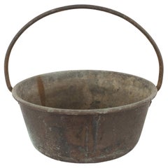 19th Century American Country-Style Brass Cauldron, British Colonial