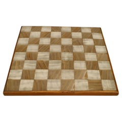 American Mid-Century Modern Onyx Inlaid Chess Board, USA, 20th Century
