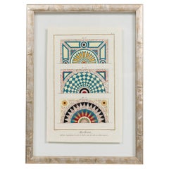 French Baroque Style Painted Marble Print, Plate V, 20th Century
