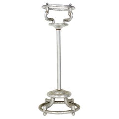 Art Moderne Hammered Aluminum Ice Bucket Stand, American, 20th Century