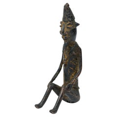 African Mali Dogon Seated Elder Figure, 20th Century Tribal Art