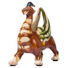 20th Century Chinese Sancai Glazed Yinglong Dragon Figurine