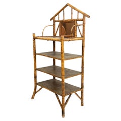Bamboo Victorian Small Etagere, 19th Century Antique from the UK
