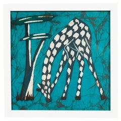 Contemporary Abstract Giraffe Painting, 20th Century American Art