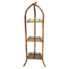English Victorian Bamboo Three Tier Muffin Stand