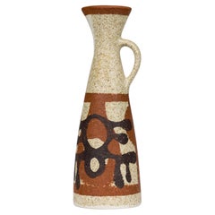 Israeli Mid-Century Glazed Ceramic Pitcher with Biomorphic Design