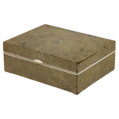 Art Deco Shagreen Box with Bone Trim, English Design, 20th Century
