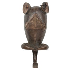 Baule Goli Elephant Face Mask, Carved Wood, Ivory Coast, 20th Century