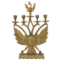 Pareja de candelabros de águila judaica de estilo renacentista italiano
