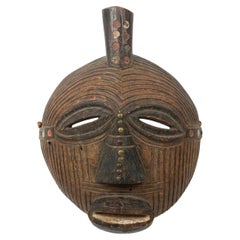 African Congo 20th Century Songye Kfwebe Mask, Carved Wood Design