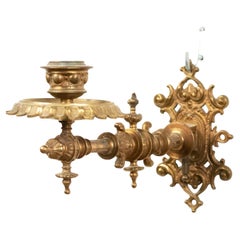 American Victorian Eastlake Bronze Wall Sconce, 19th Century, USA