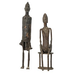 African Mali Dogon Ancestor Figures, Tribal Style, 20th Century Pair