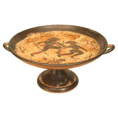 Neoclassical Greek Style Painted Terra Cotta Centerpiece, 20th Century