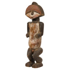 Gabonese Tribal Reliquary Figure, Hand-Carved Bone Sculpture