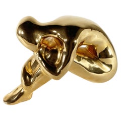 American Modern Ceramic Gold Glazed, "Forward Thinking", Jaru