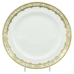Set of English Victorian Porcelain Tiffany Dinner Plates