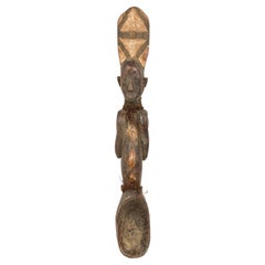 Gabonese Tsogo Ceremonial Spoon, Hand-Carved Bone, 20th Century Art