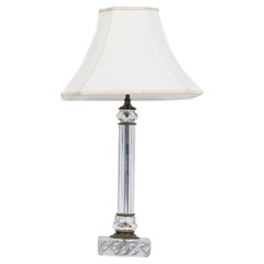 Mid-Century Baccarat Crystal Table Lamp with Modern Design