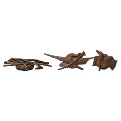 Albert Paley Modern Forged Steel Knobs, Paperweights, USA, 1994