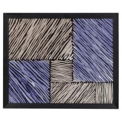 Framed Mid-Century Modern Geometric Color Block Print, USA, 20th C.