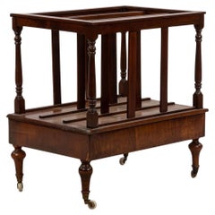Edwardian Mahogany Magazine Rack, Three Sections, 19th Century UK