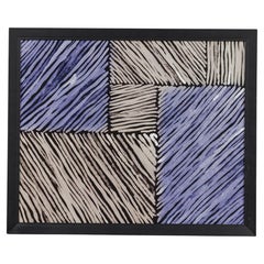 Framed Mid-Century Modern Geometric Color Block Print, USA, 20th C.