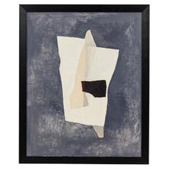 Peinture américaine contemporaine abstraite de type collage, moderne, XXe siècle