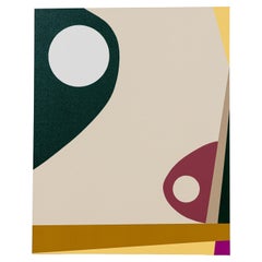 Framed Acrylic Painting 'Mother of Pearl', Modern Abstract Art