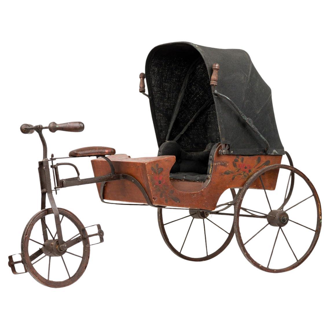 19th Century American Country Victorian Child's Tricycle Buggy