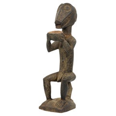 Baule Mbra Monkey Figure, Carved Wood, Ivory Coast, 20th Century