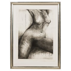 Large Monochrome Etching of Female Nude, Modern, Signed, 2/12, France