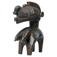 Maschera-elmetto africana Baga “Nimba”, arte tribale in legno di olmo intagliato, XX secolo