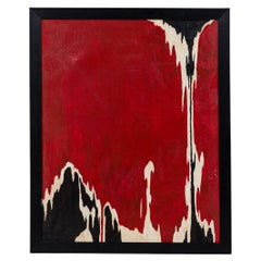 "Abstract Expressionism Painting in Red and Black, 20th Century, USA"