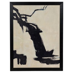 "Abstract Expressionism Painting, Black and White, 20th Century, USA"