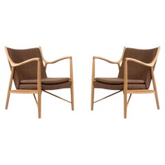 Finn Juhl Model 45 Armchair, American Ash Wood, Modern Design, USA