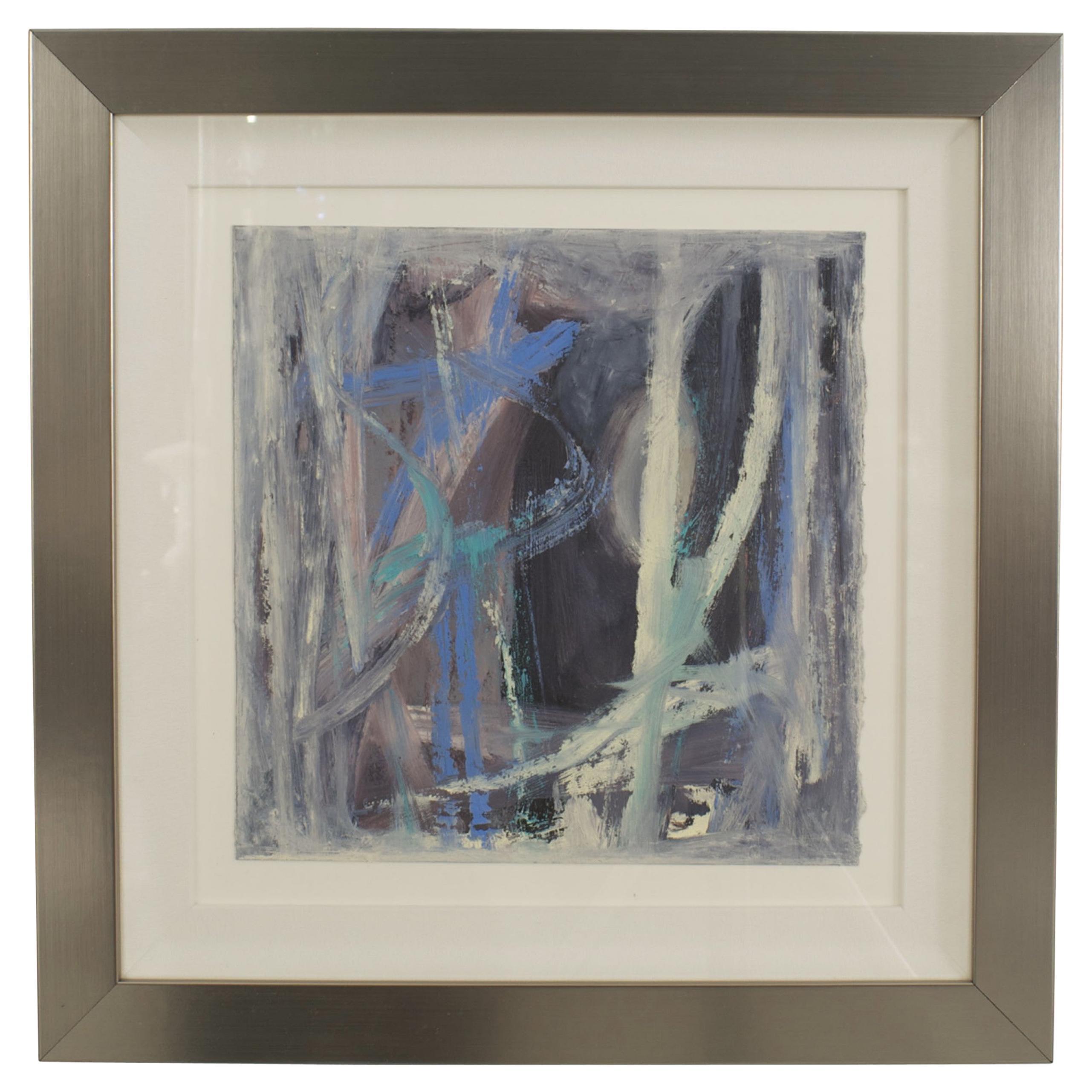 Peinture abstraite américaine d'après-guerre à l'huile sur papier, moderne, XXe siècle