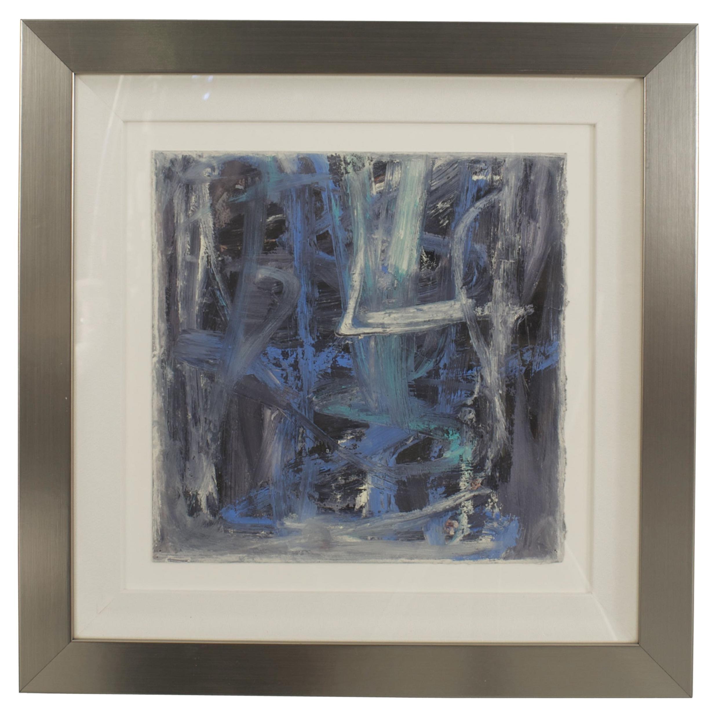 Pittura astratta americana del dopoguerra a olio su carta, moderna, XX secolo