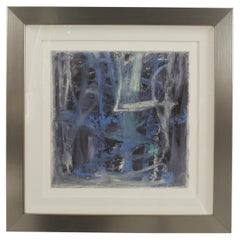 American Post-War Abstract Oil Painting on Paper, Modern, 20th Century