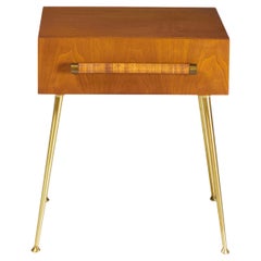 T.H. Robsjohn-Gibbings for Widdicomb Mid-Century Walnut Single Drawer Nightstand