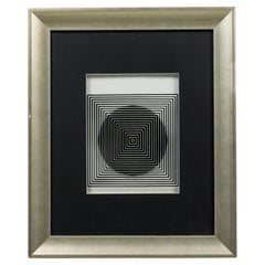 Lenticular Serigraph OP Art, Mid-Century Modern, Framed, 20th Century