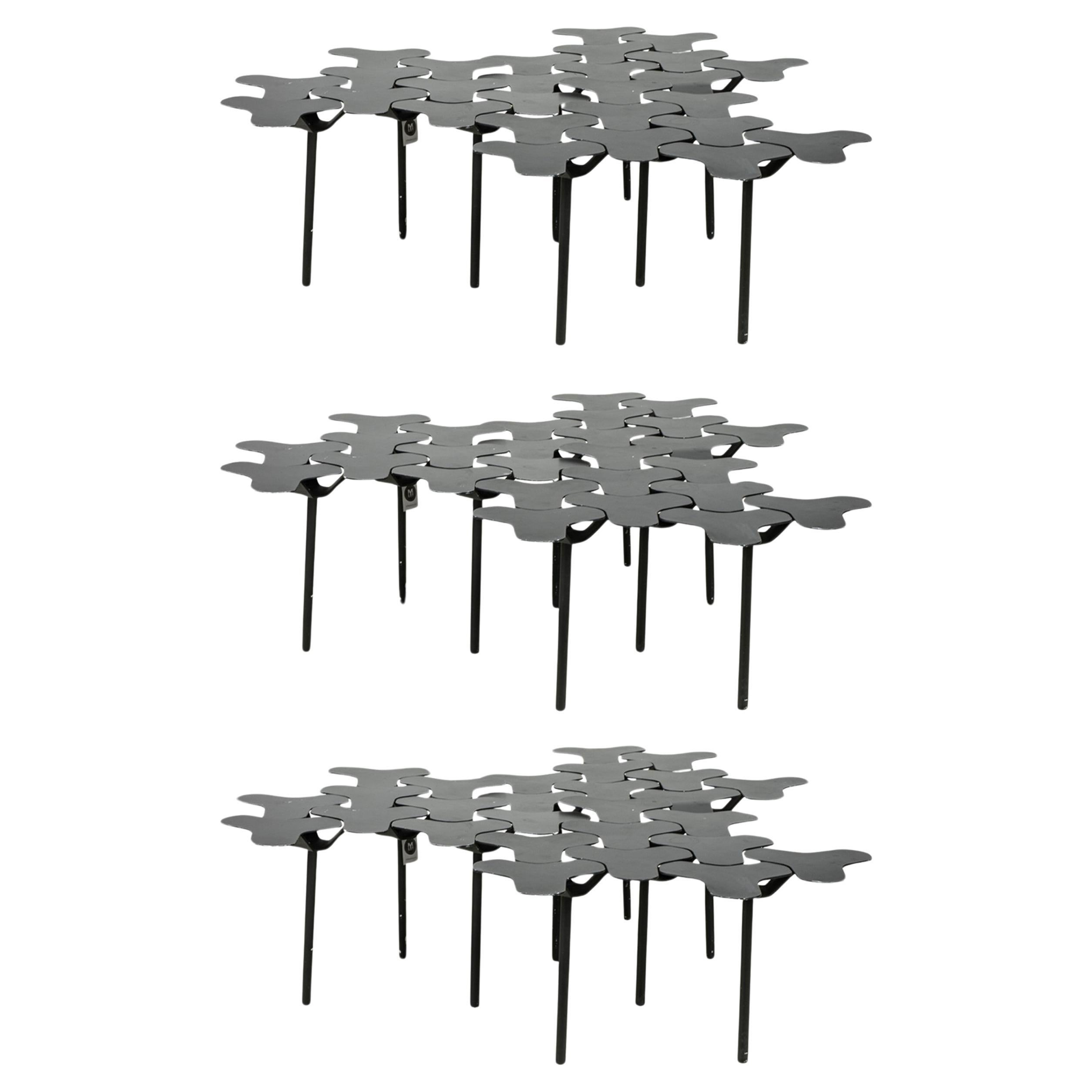 Set of 3 Nanook Side Tables by Philippe Bestenheider, Modern Design For Sale