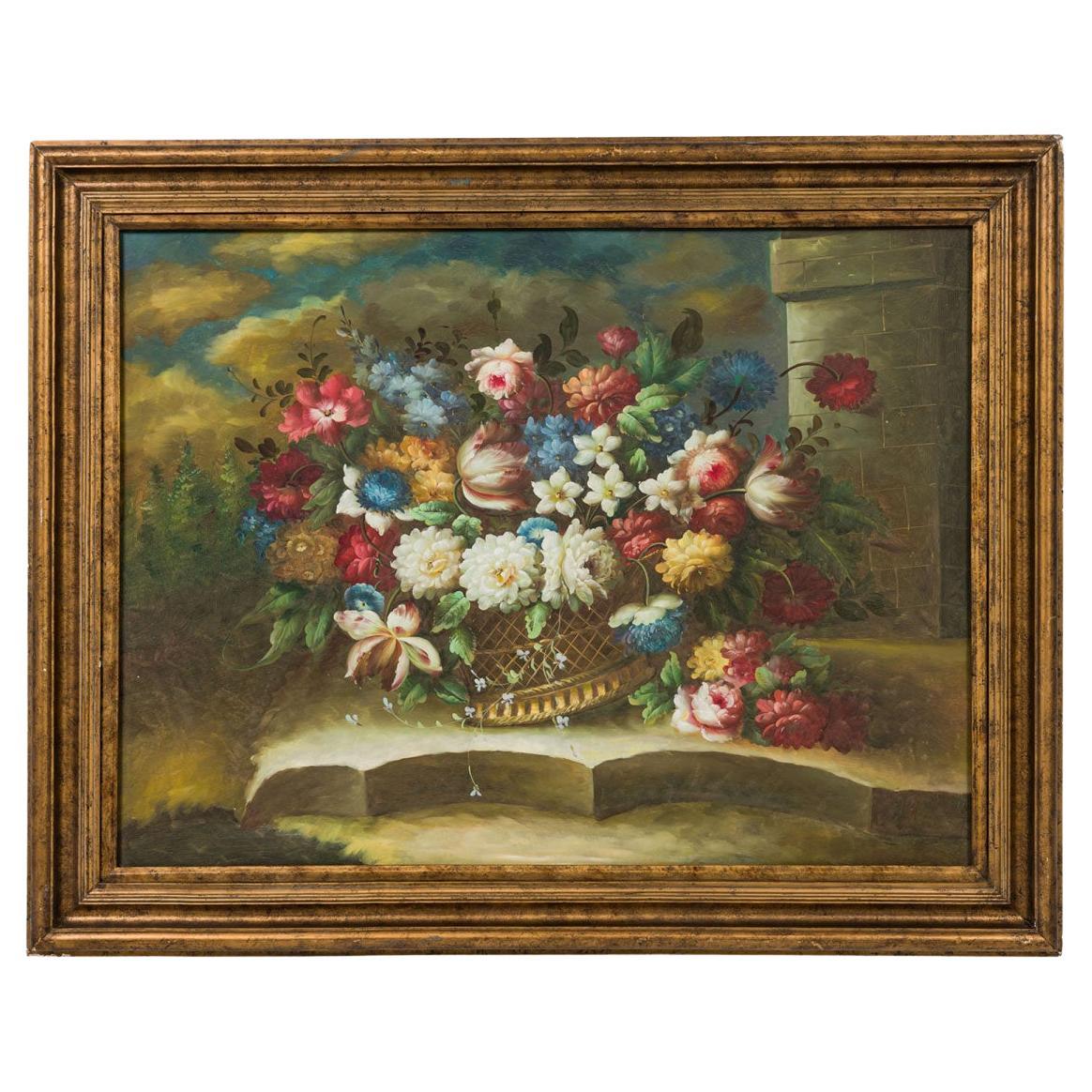 19th Century French Victorian Still Life Painting, Oil on Canvas
