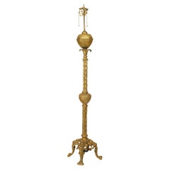 Amerikanische Stehlampe im viktorianischen Stil aus Bronze in Briarholz-Optik, 19. Jahrhundert, USA
