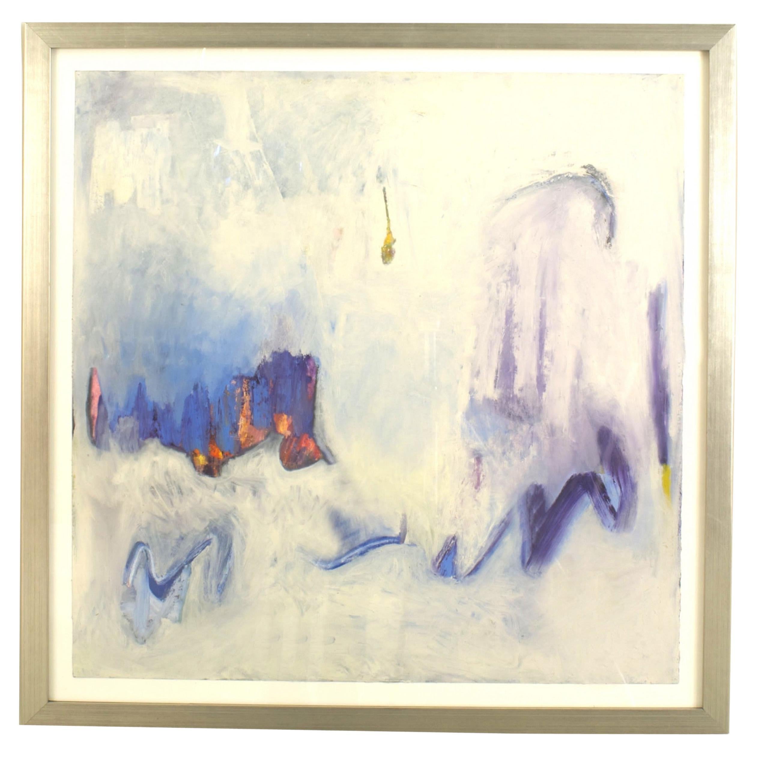 American Post-War Abstract Oil Painting, Modern Style, Framed